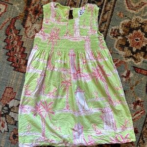 Lilly Pulitzer Pink and Green Smocked Sundress